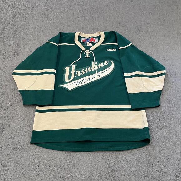 SP Ursuline Other - SP Ursuline Bears Green Cream FloKnit Pro 48 Ice Hockey Jersey Men's Size XXL